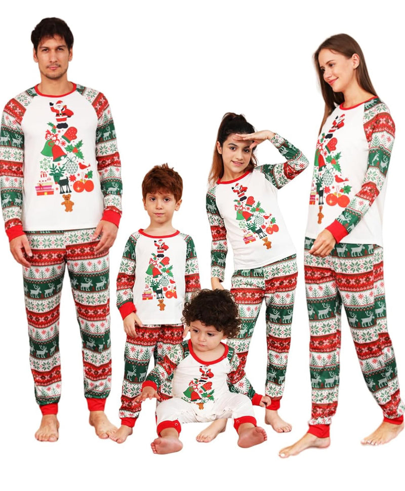 CHRISTMAS TREE / RED WHITE GREEN JOGGER - CHRISTMAS FAMILY PJS