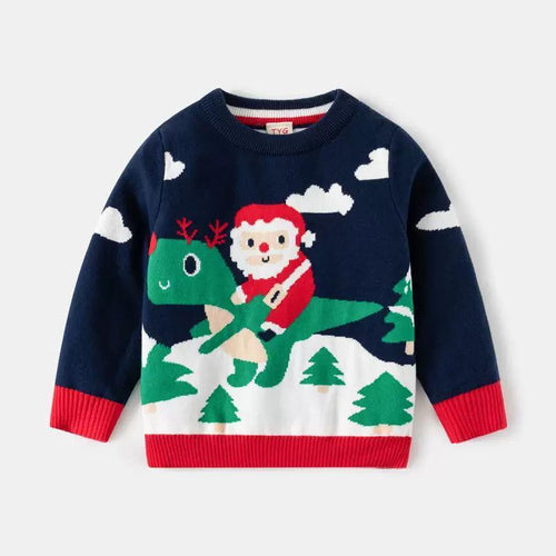 SANTA AND DINO SWEATER